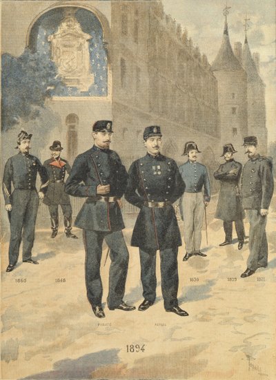 The New Uniform of the Gardiens de la Paix, from Le Petit Journal 8th October 1894 by Oswaldo Tofani